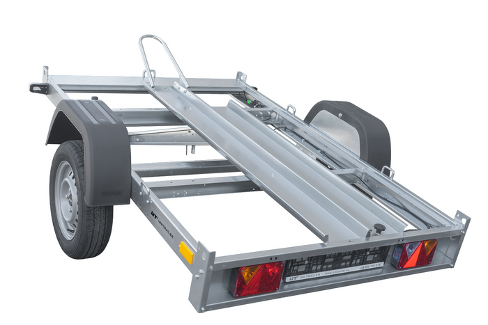 Remorque moto 1 rail unitraler sans plancher