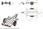 Remorque moto 1 rail unitraler sans plancher