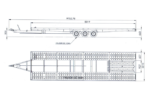 Remorque porte voiture à trois essieux 800X230 UNIPLAT 800/3 S 3500 KG